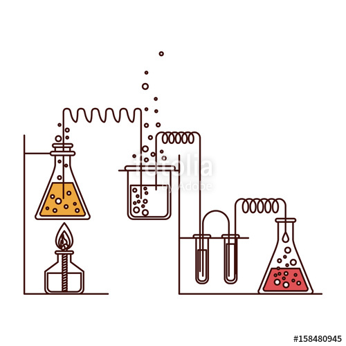 lab clipart chemical process