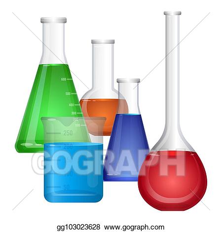 Lab clipart fluid. Vector illustration set of