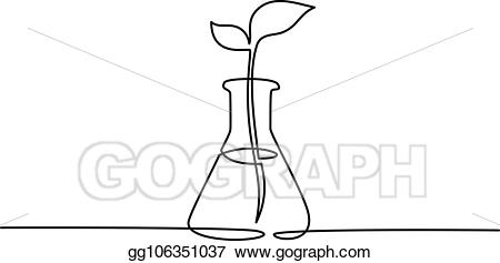 Plant clipart lab. Vector chemical retort with