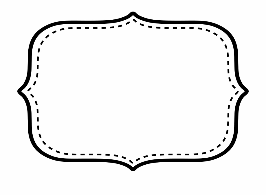 label clipart black and white