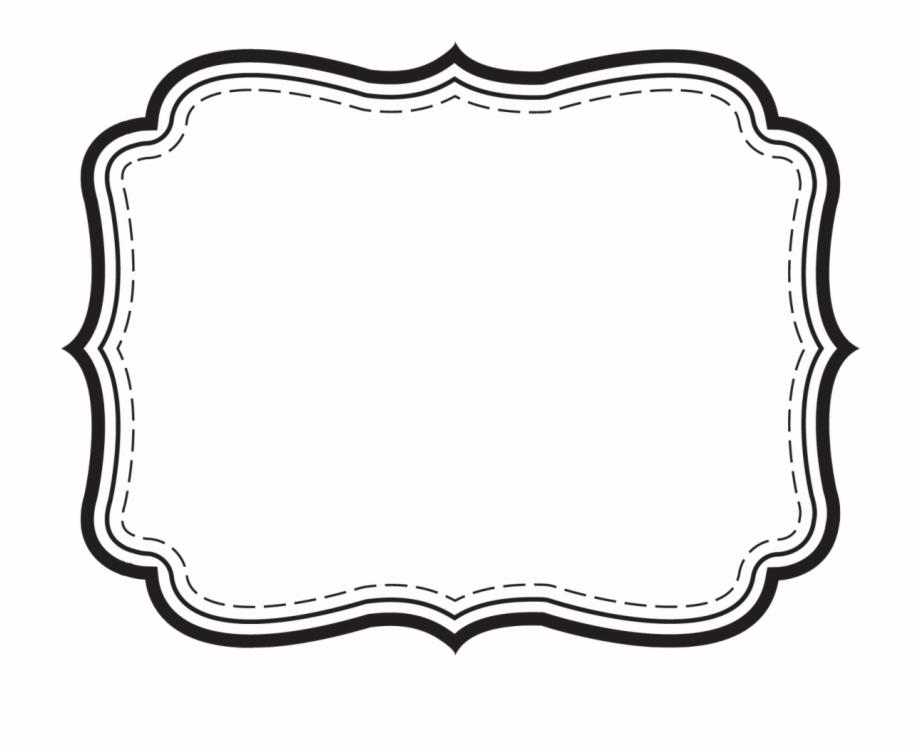 label clipart black and white