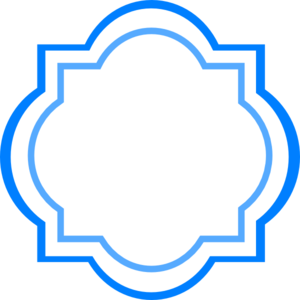 label clipart blue