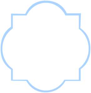 label clipart blue