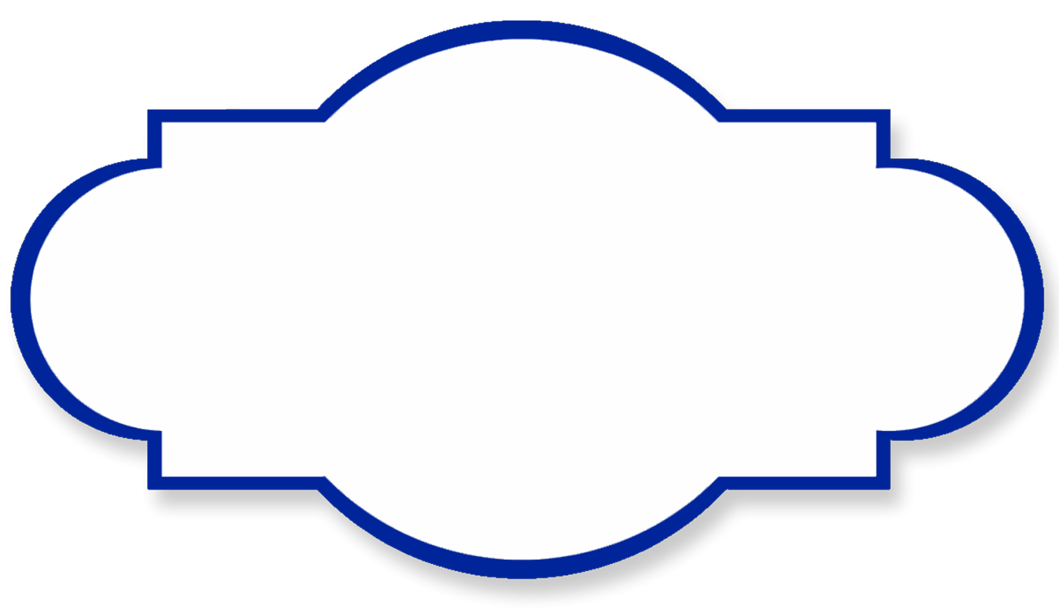 label clipart blue