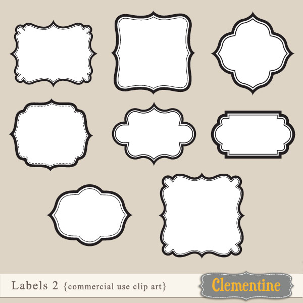 label clipart border
