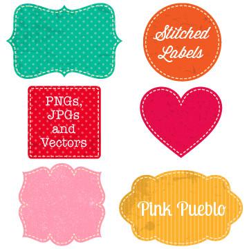 label clipart bright