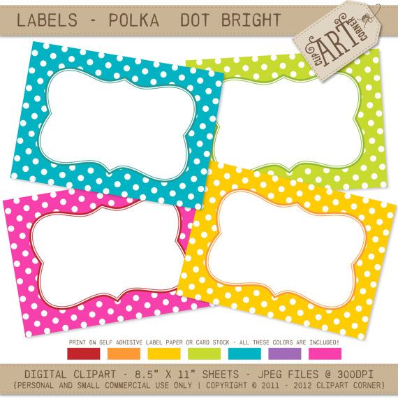 label clipart bright