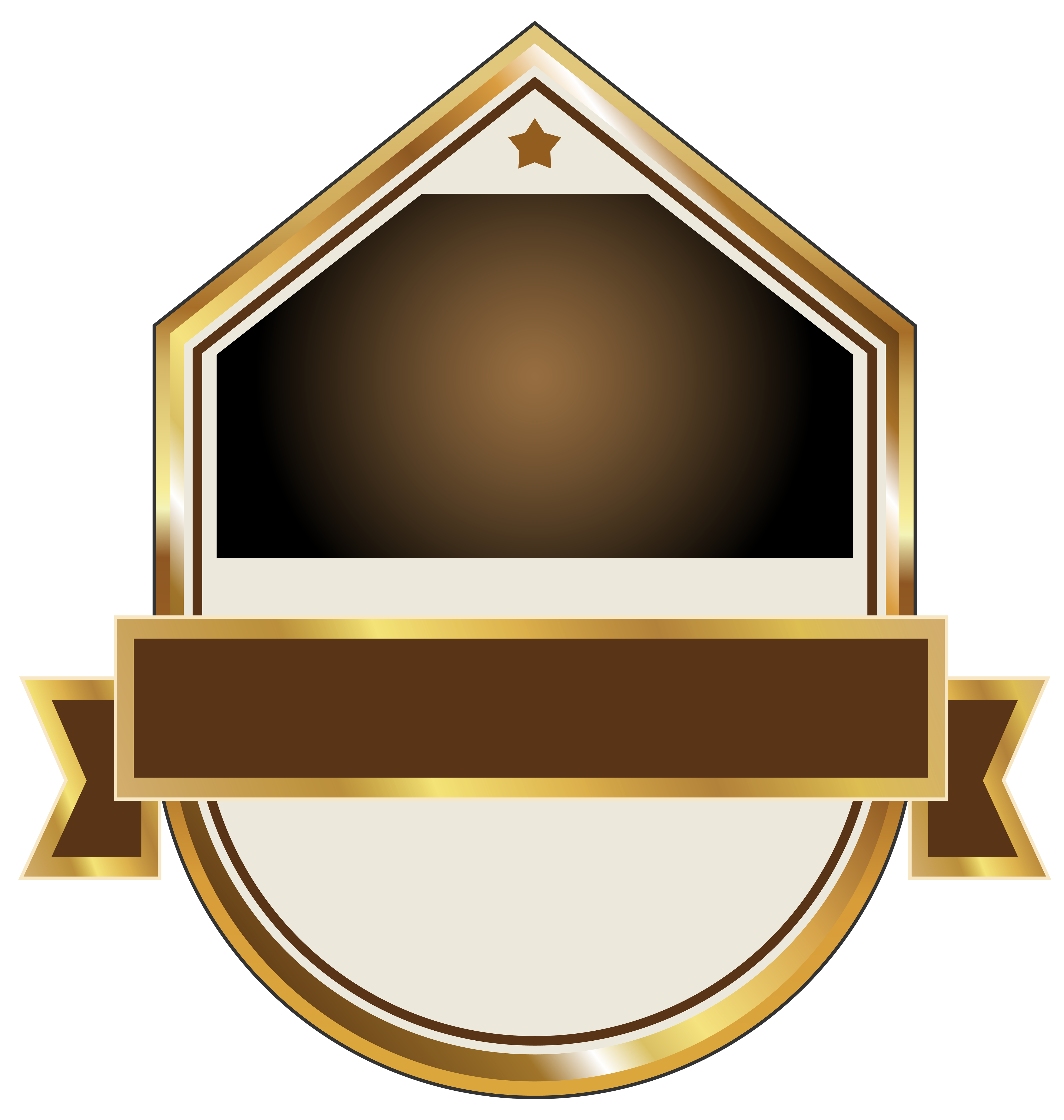 Gold and png image. Label clipart brown