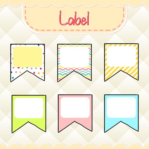 label clipart cute