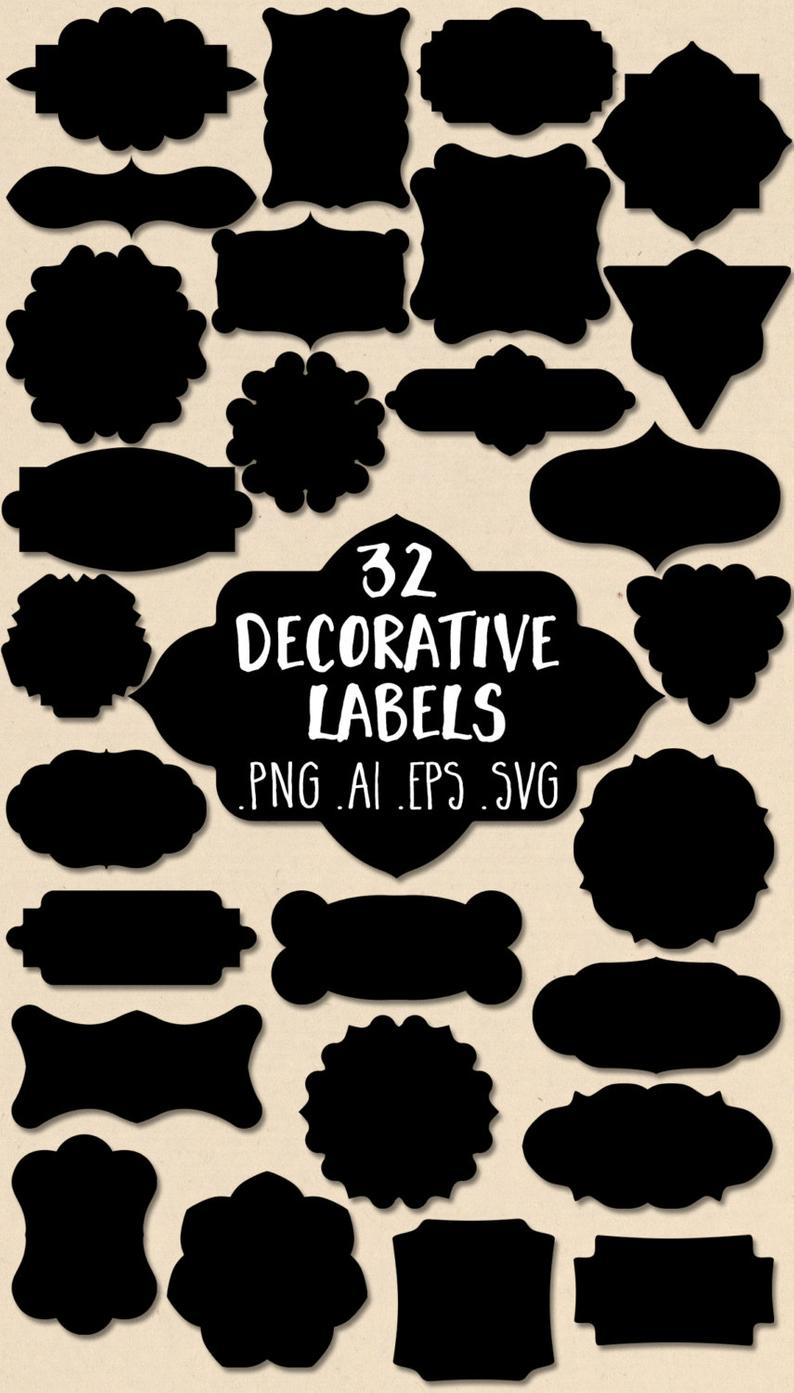 label clipart decorative label