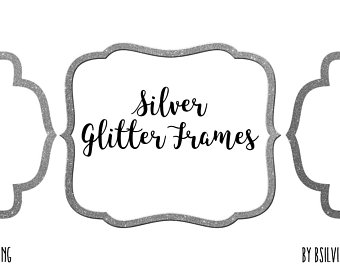 Silver etsy . Label clipart glitter