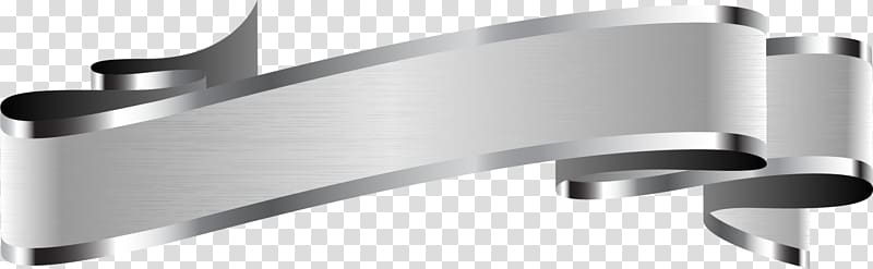 Gray ribbon metal silver. Label clipart grey banner