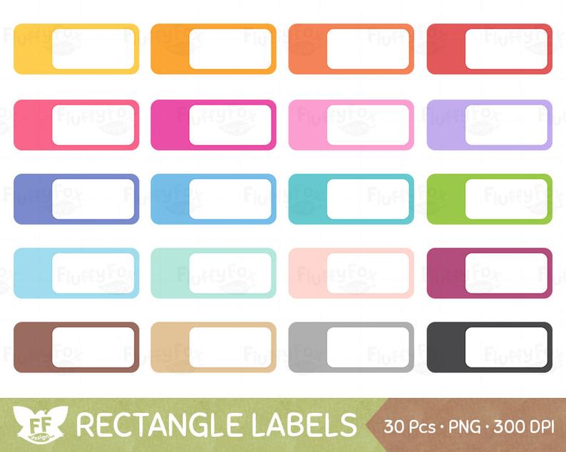 label clipart rectangle