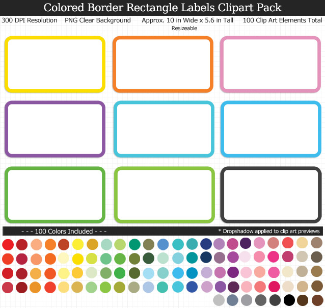 label clipart rectangle
