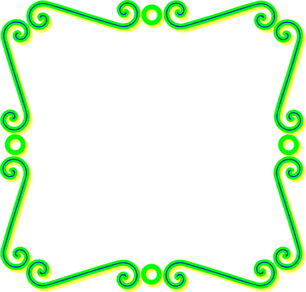Green art clip at. Label clipart scroll