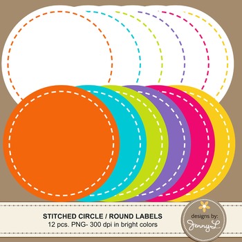 label clipart stitched