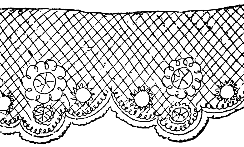 lace clipart black and white