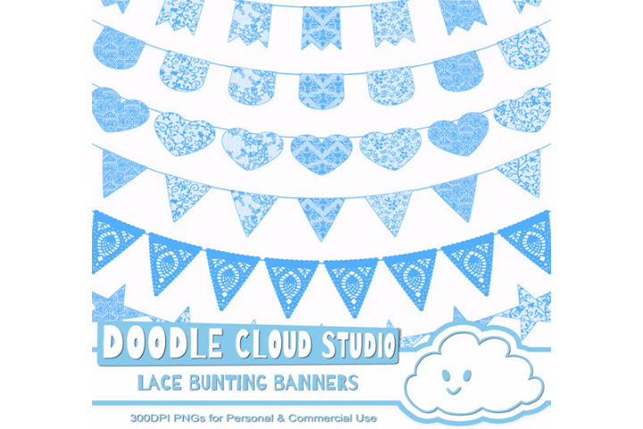 lace clipart bunting