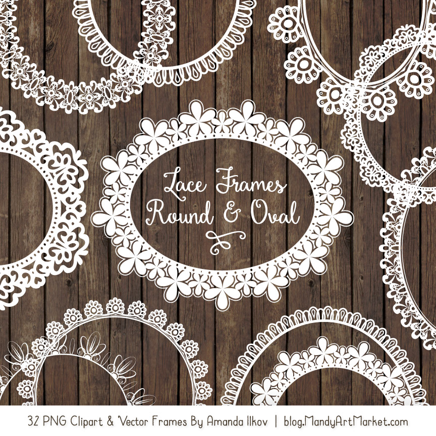 lace clipart frame