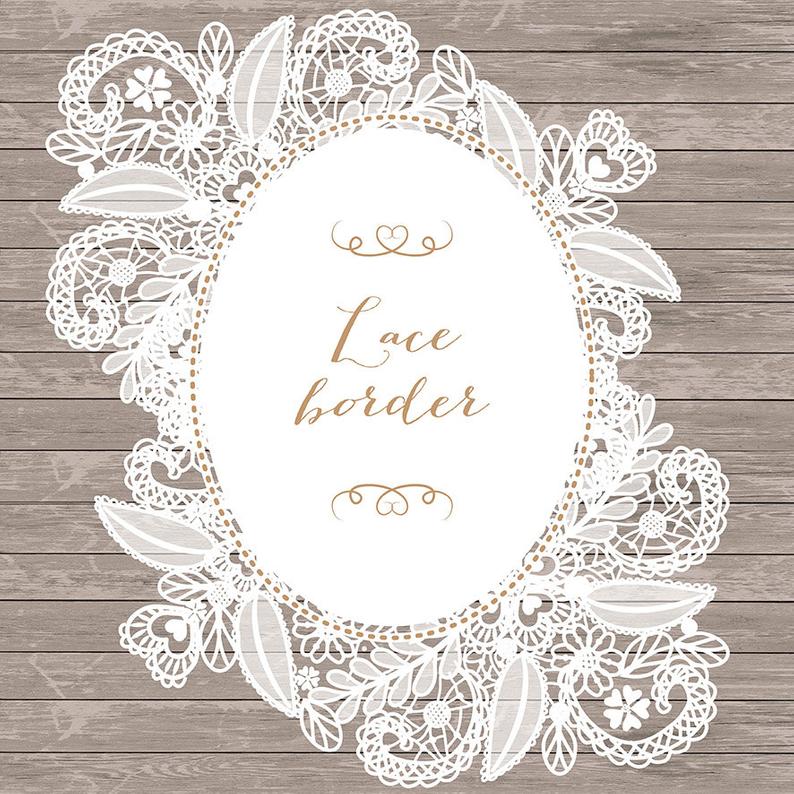 lace clipart frame