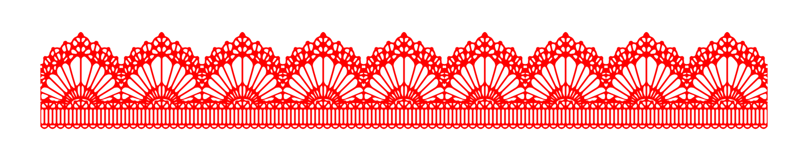 lace clipart red lace