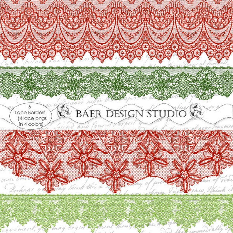 lace clipart red lace