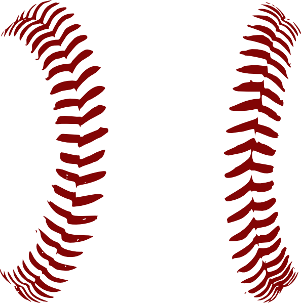 Red softball laces only. Line clipart lace
