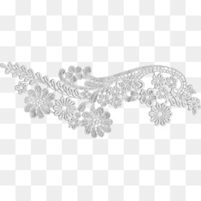 lace clipart silver lace