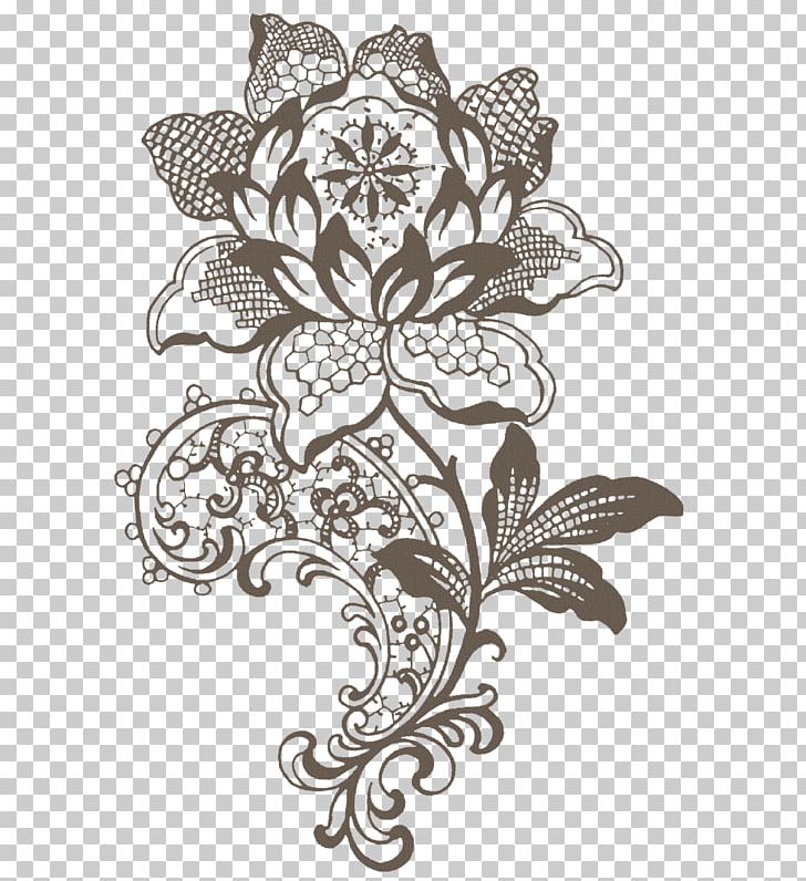 Flower handicraft pattern png. Lace clipart stencil
