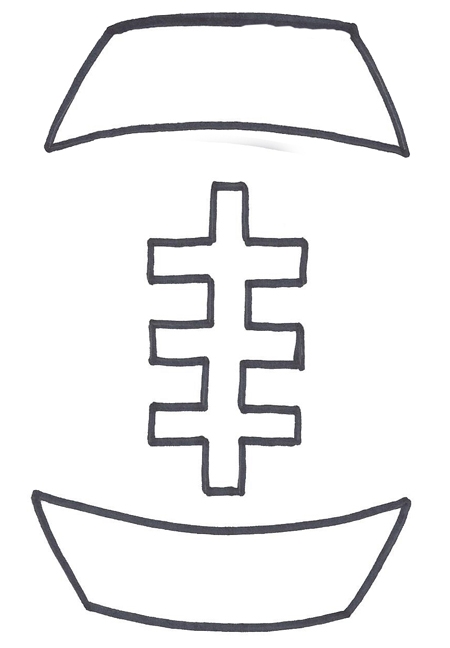 Free football stitch cliparts. Lace clipart stitching