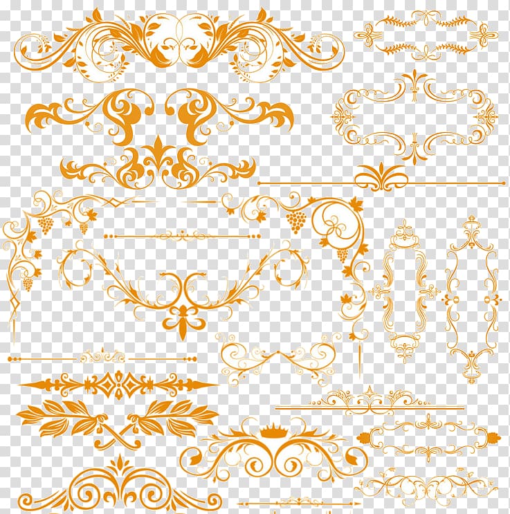 Lace clipart template. White and brown floral