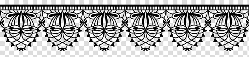 Brushes black floral transparent. Lace clipart top border