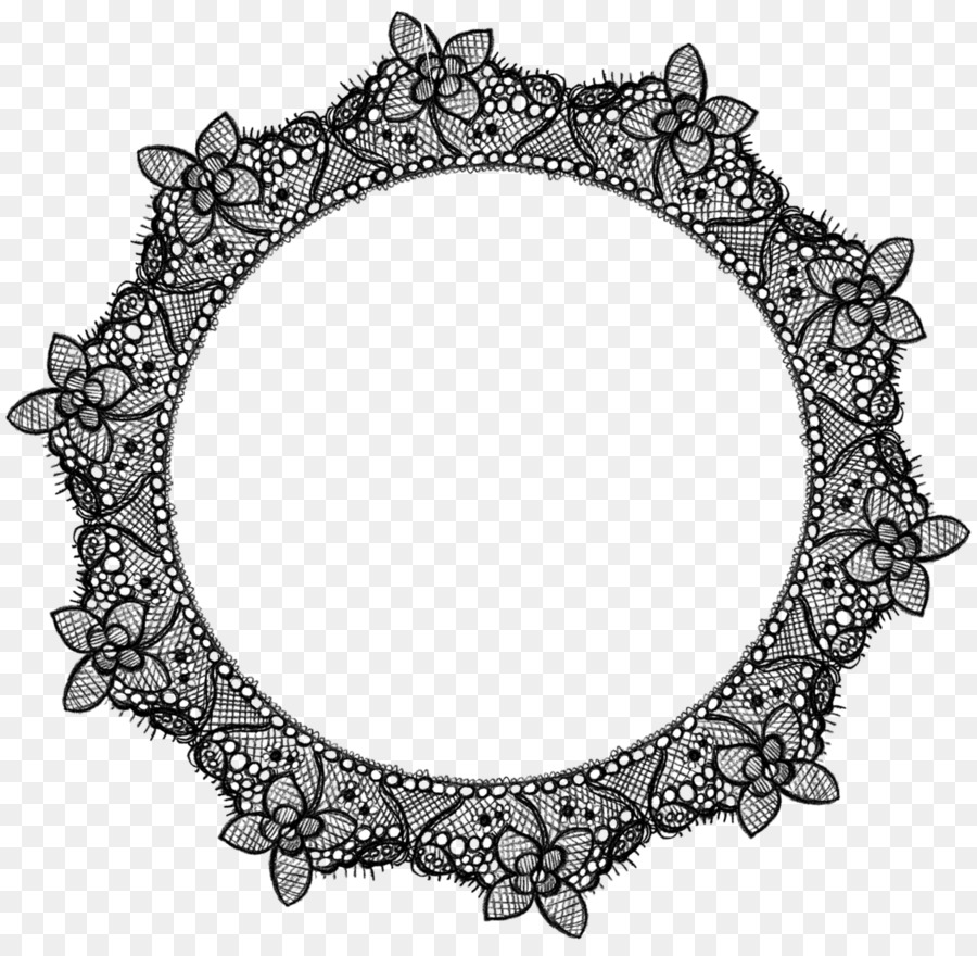 lace clipart white round