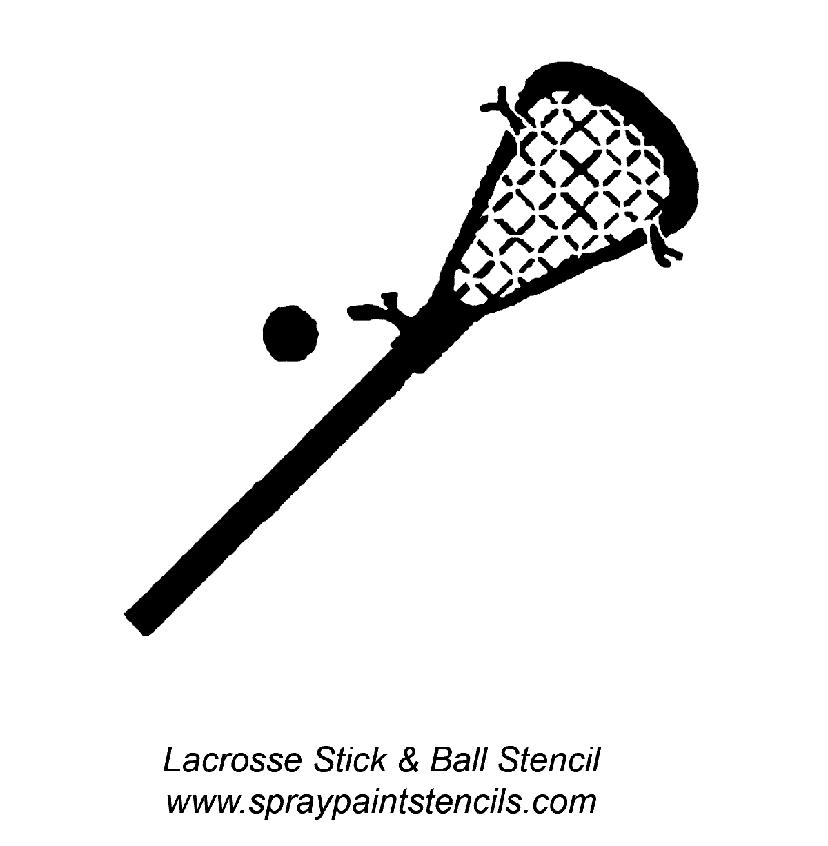 lacrosse clipart black and white