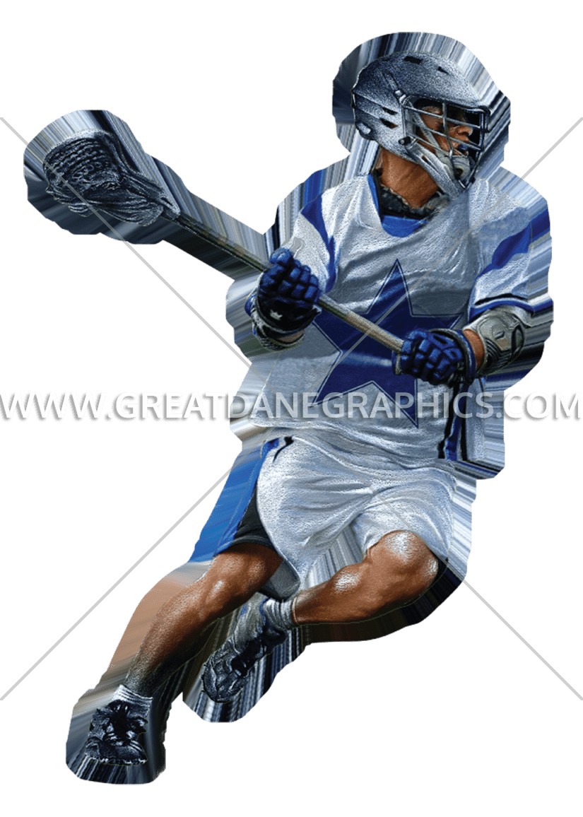 Star production ready artwork. Lacrosse clipart blue