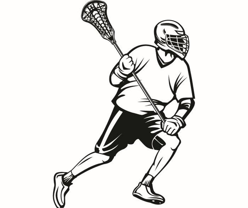 Lacrosse clipart lacrosse game. Player helmet stick equipment