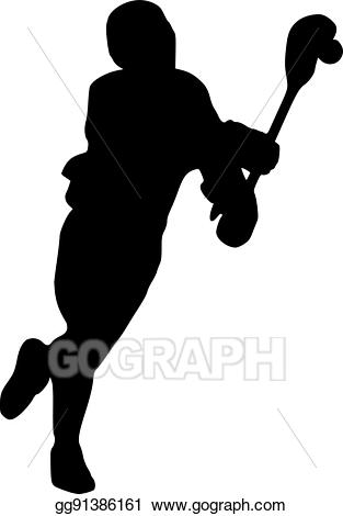 Vector art eps gg. Lacrosse clipart silhouette