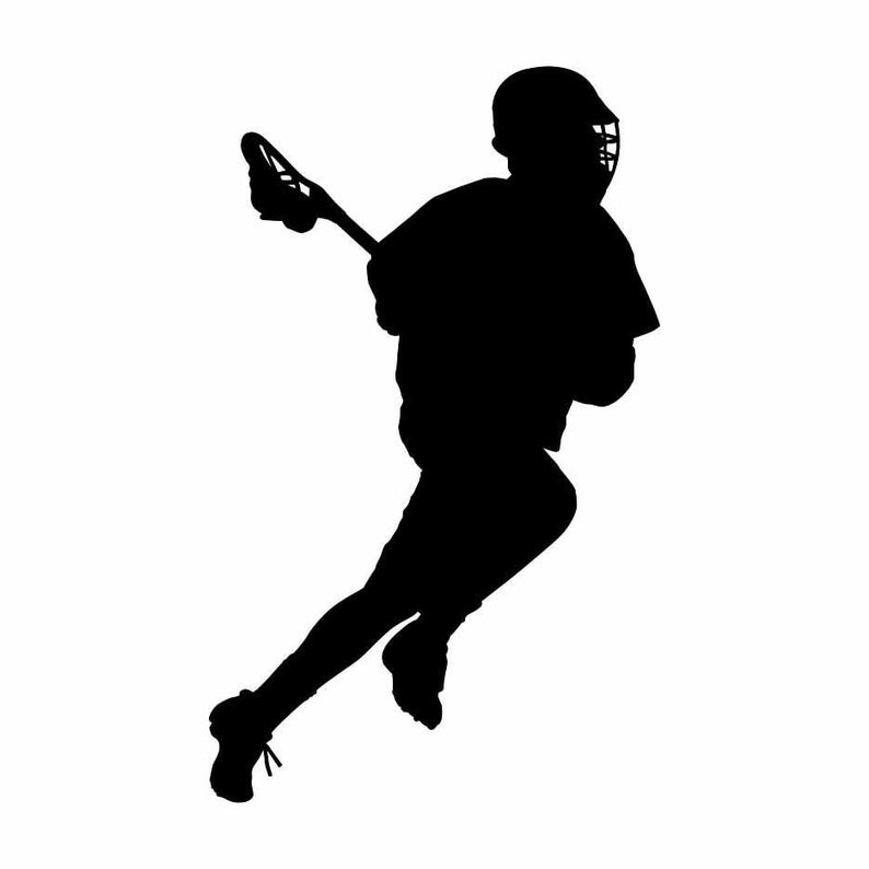 Player instant download vector. Lacrosse clipart silhouette