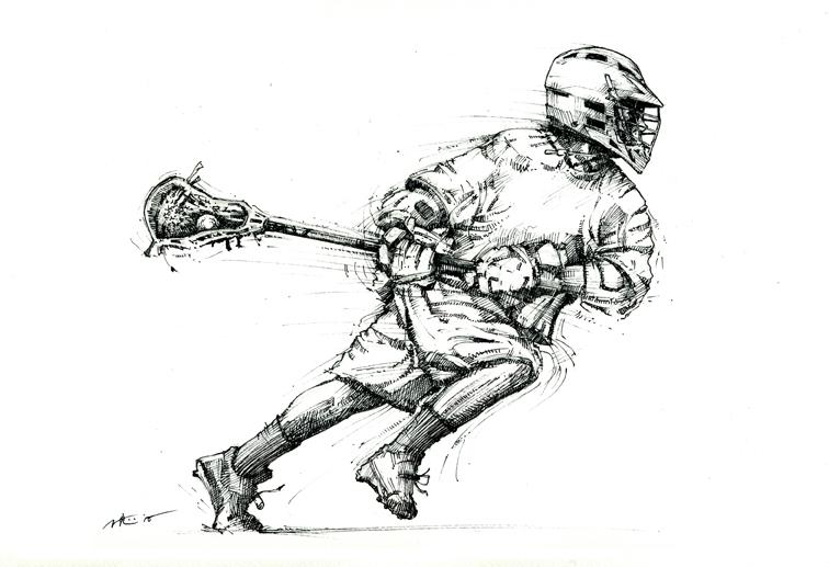 lacrosse clipart sketches