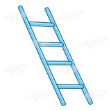 Thin . Ladder clipart blue