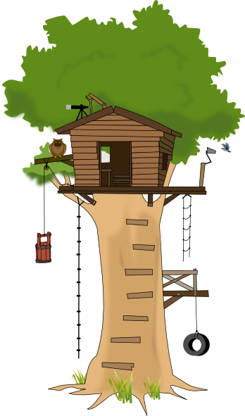 ladder clipart large tree