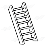 ladder clipart line drawing