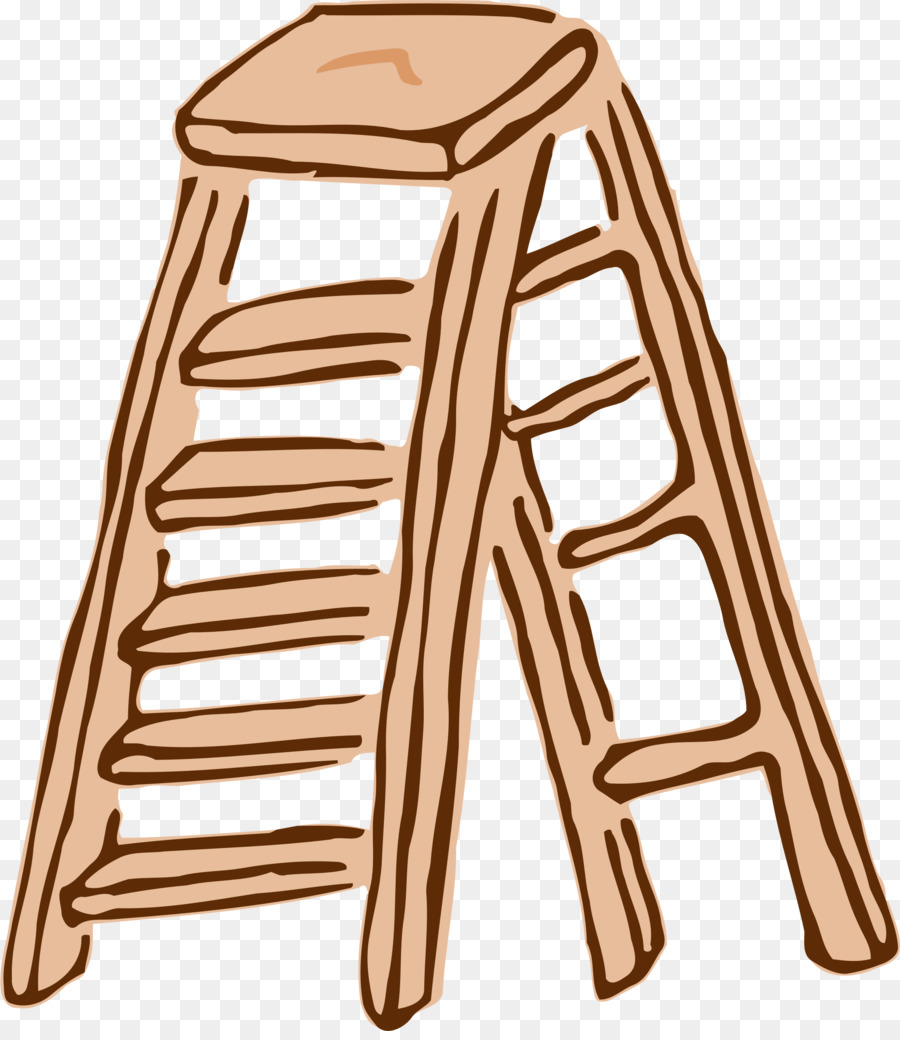 Cartoon transparent clip art. Ladder clipart number