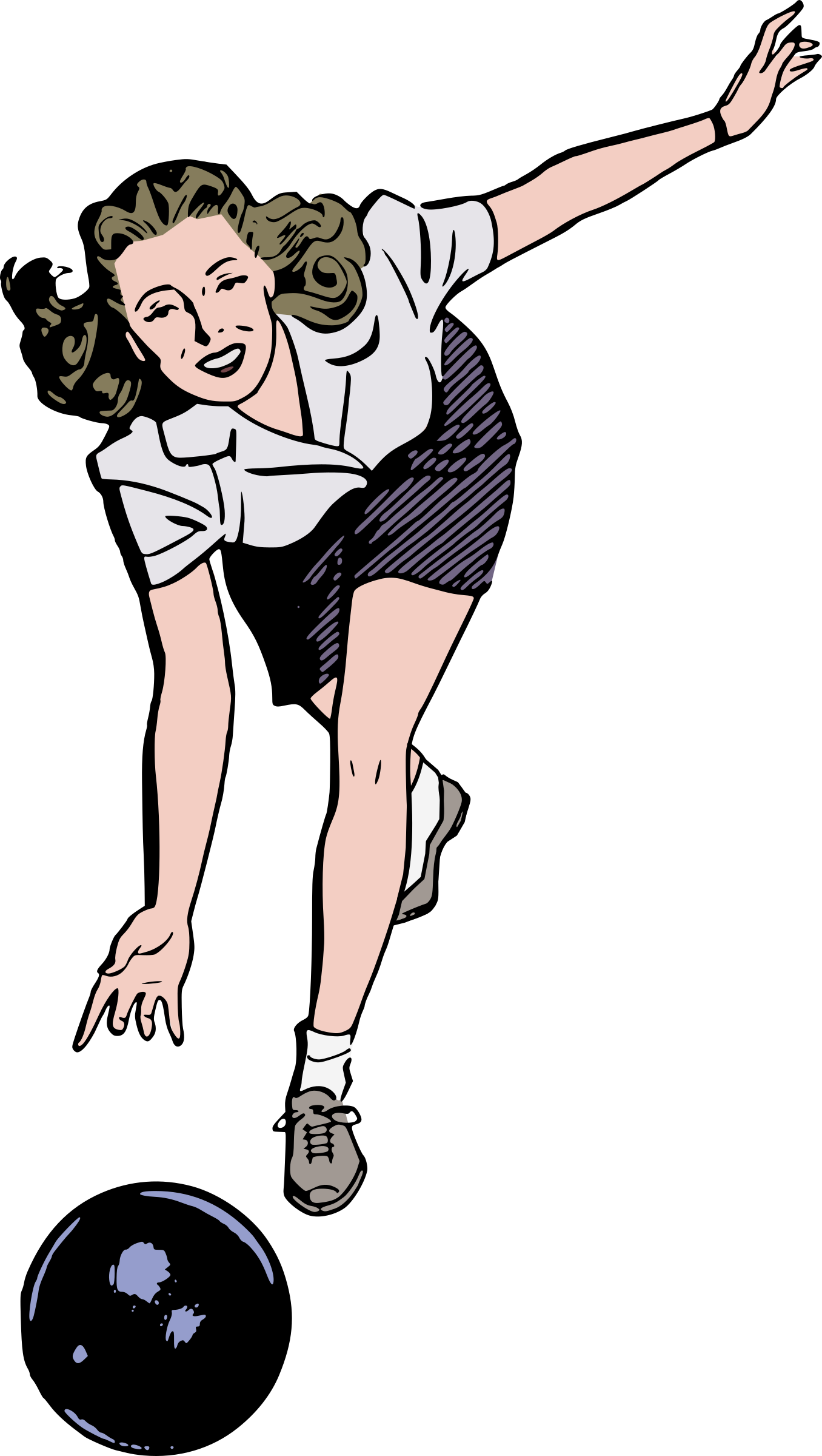 lady clipart bowling. 