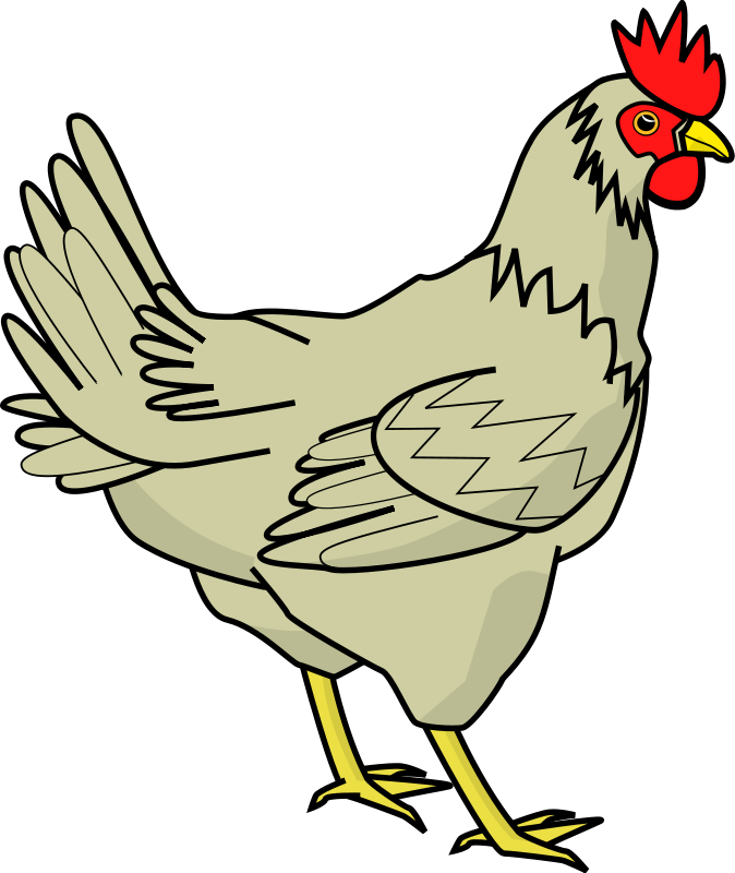 lady clipart chicken