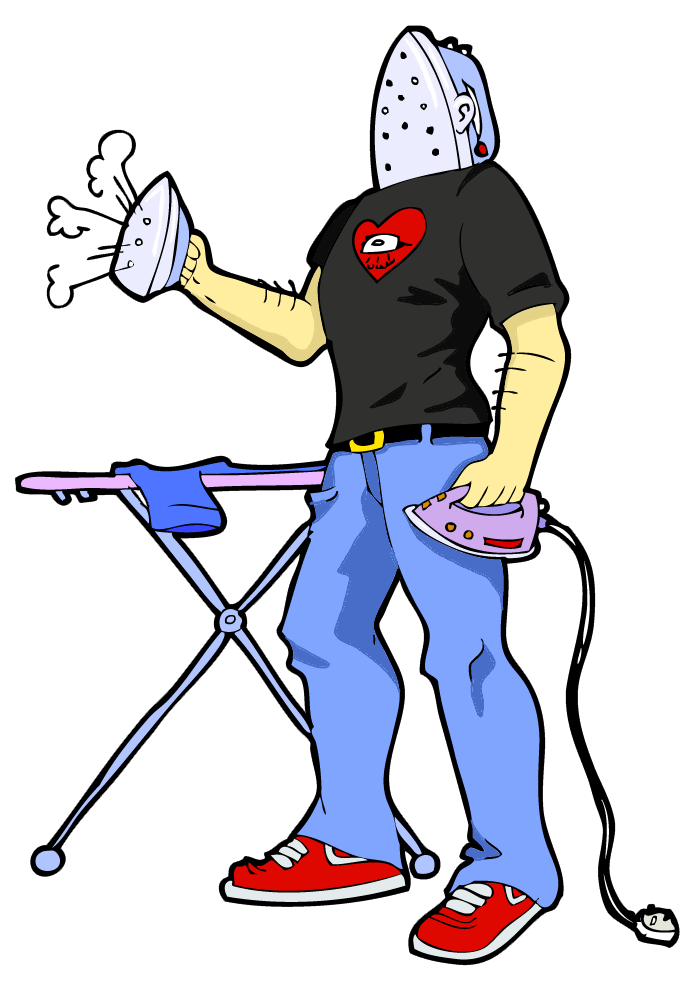 lady clipart ironing