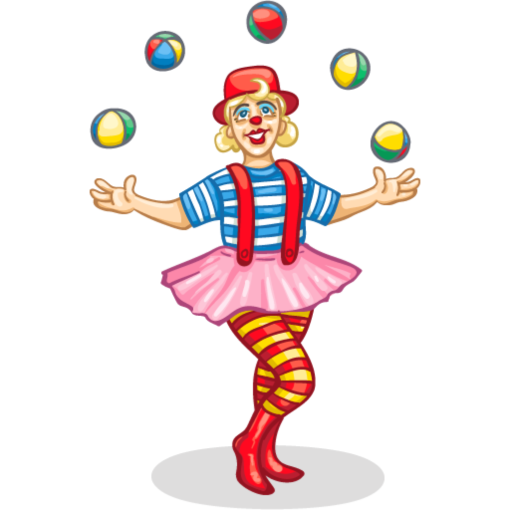 lady clipart juggling