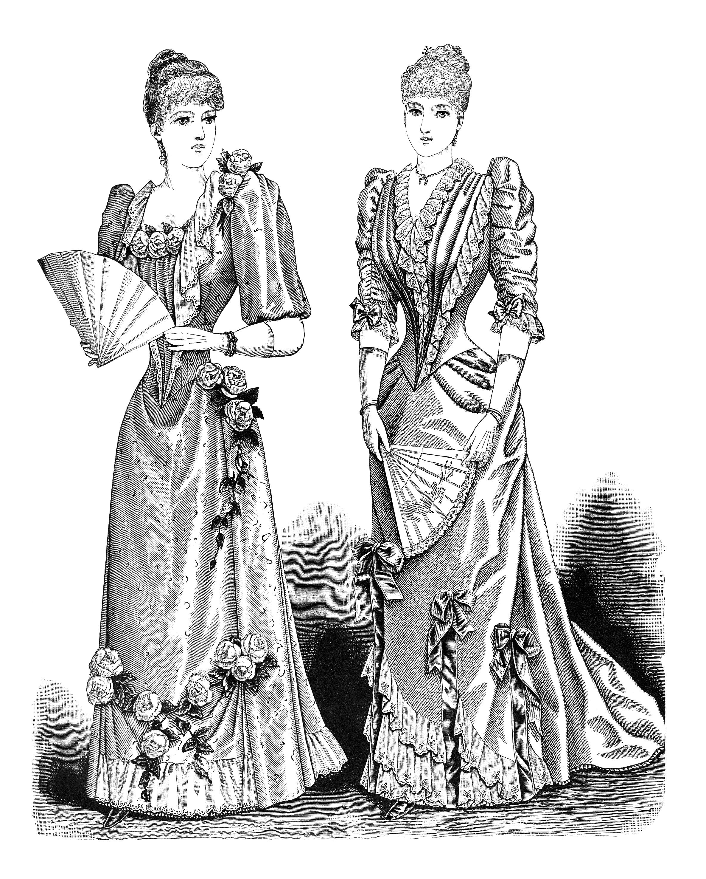 lady clipart old fashioned