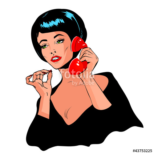 lady clipart phone