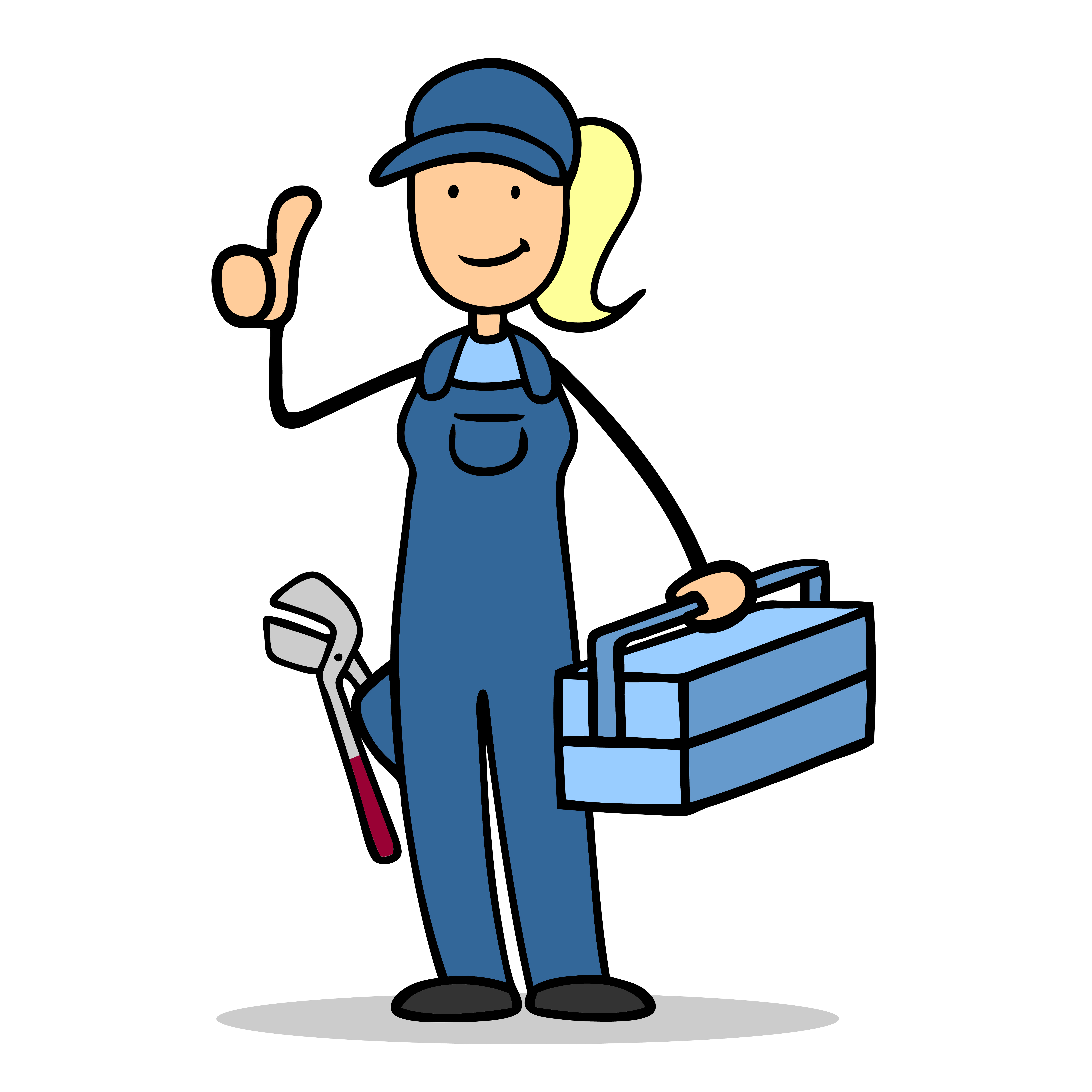plumber clipart lady